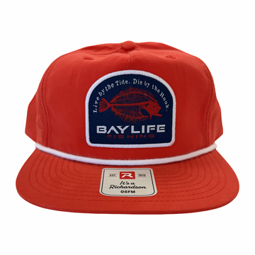 GRAMPS HAT | RED W/ FLOUNDER SKELETON