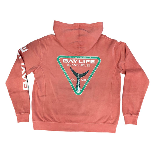 OC BRAND HOUSE FISH TAIL PREMIUM FLEECE HOODIE | DUSTY ROSE