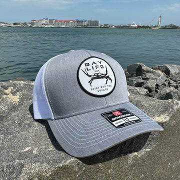 CRAB PATCH HAT | RICHARDSON 112 | HEATHER GREY/WHITE