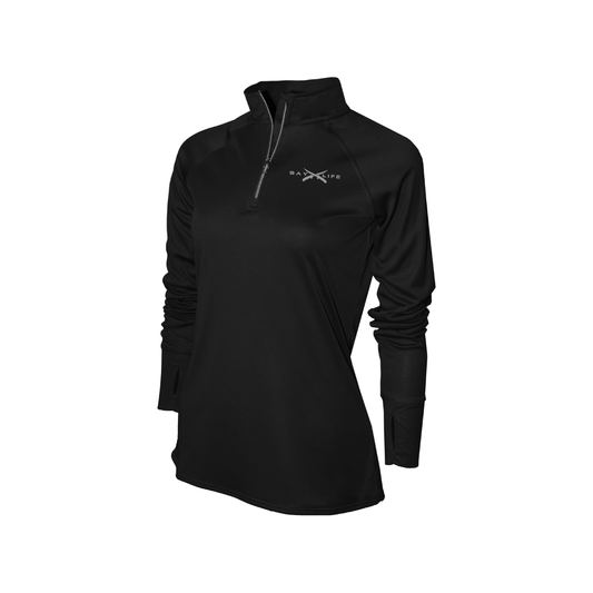 Ladies Performance Quarter Zip | Black