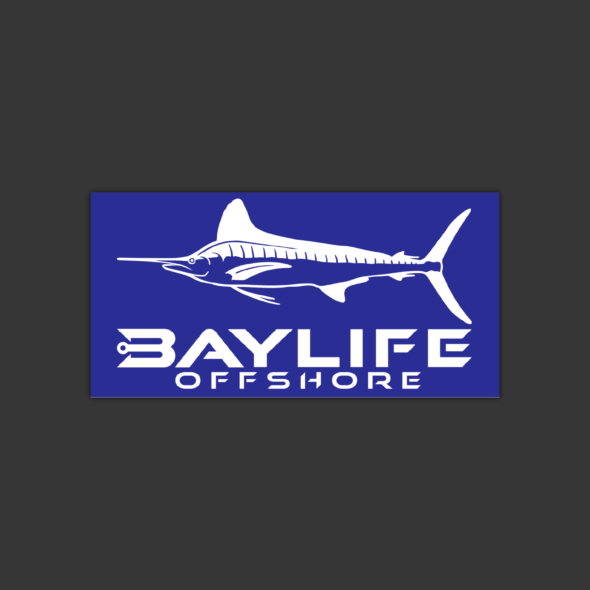 Bay Life Bumper Sticker | White Marlin