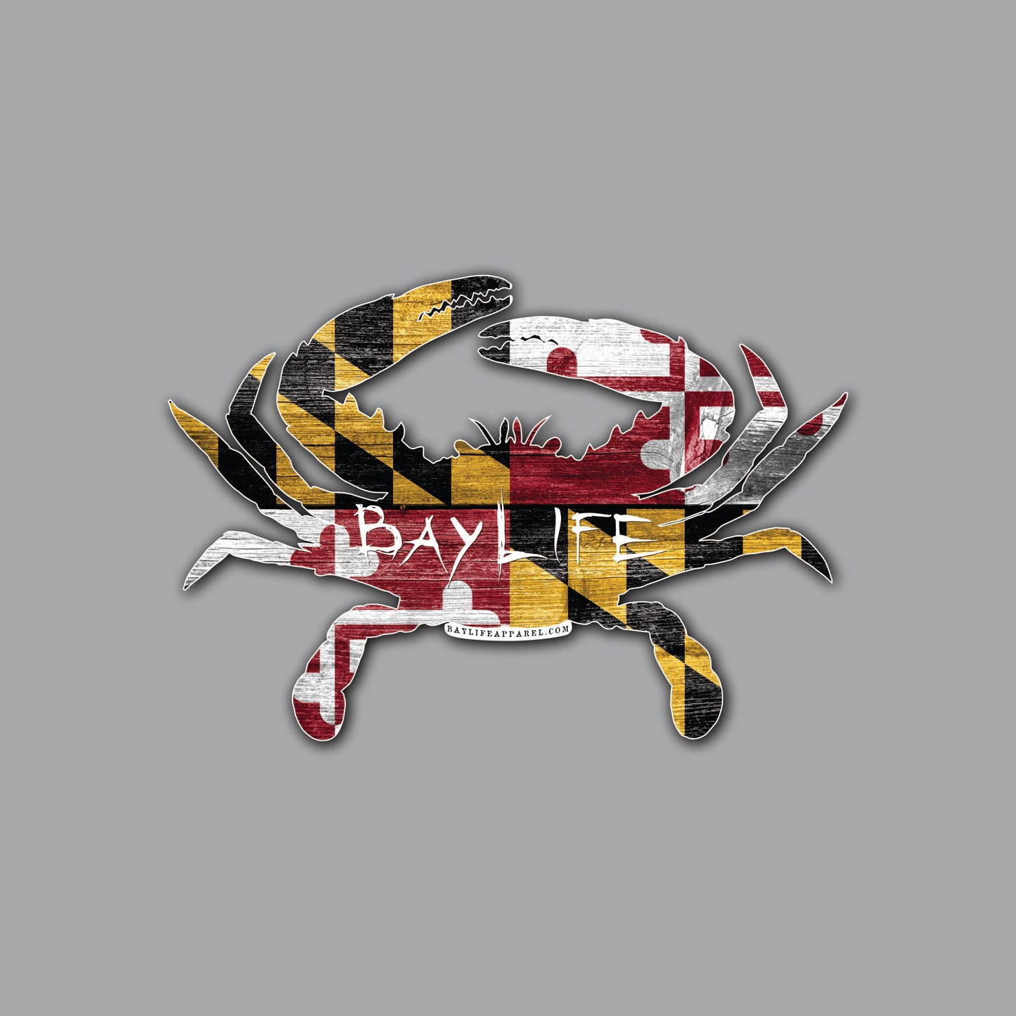 Maryland flag crab sticker bay life apparel chesapeake bay crab blue crab decal