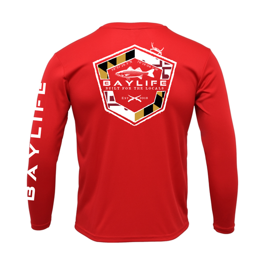 Maryland Rockfish | Performance Long Sleeve | Red