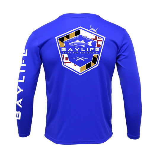 Maryland Rockfish | Performance Long Sleeve | Royal Blue