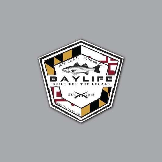 Bay Life Sticker  | Maryland Rockfish