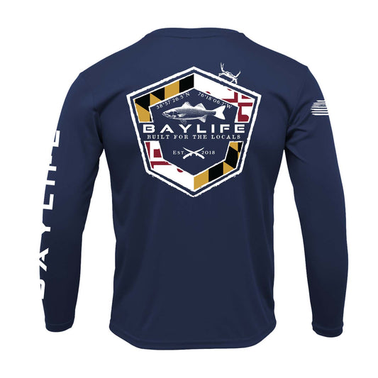 Maryland Rockfish | Performance Long Sleeve | Navy