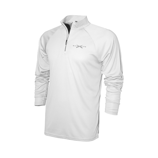 Men's Performance Quarter Zip | White