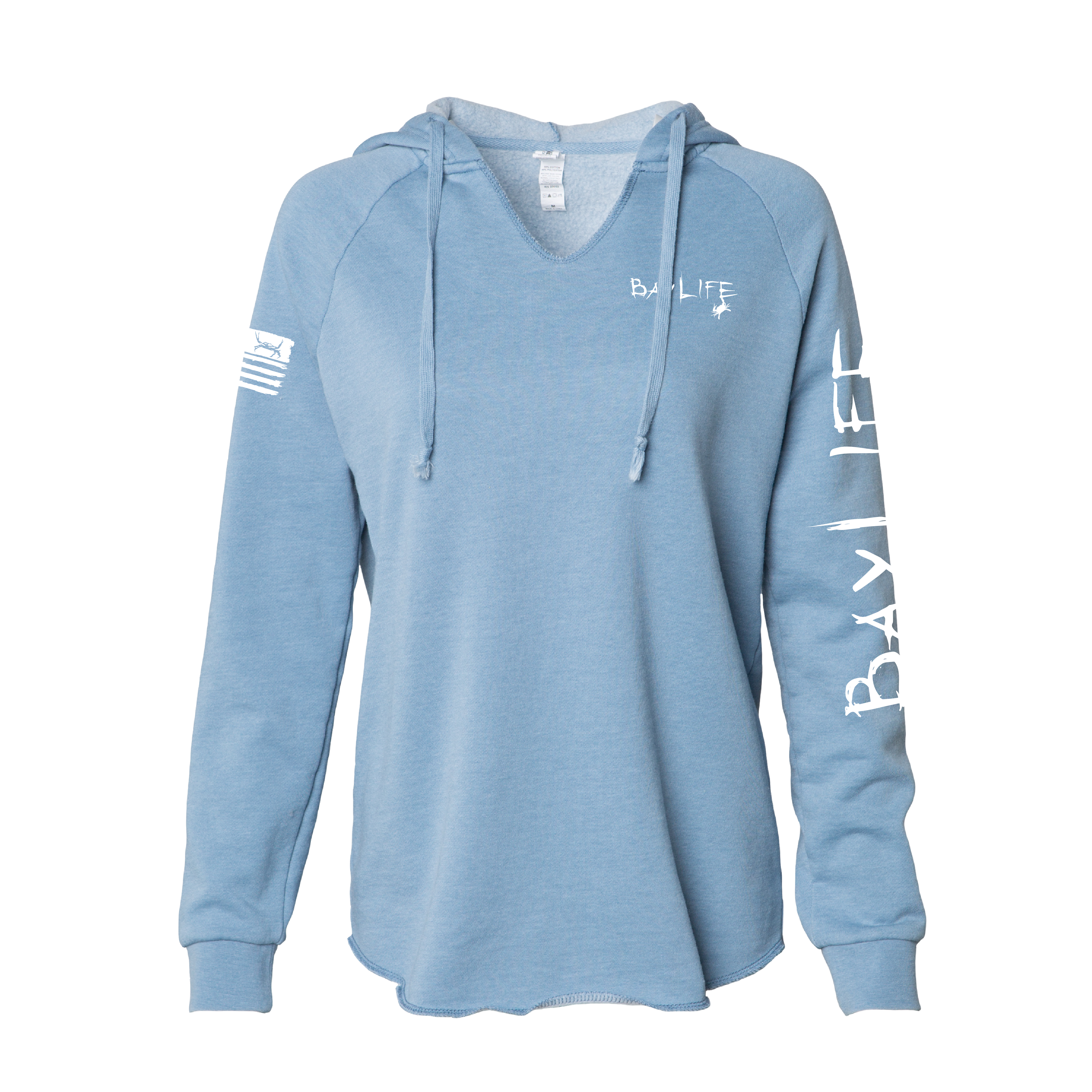 BAY WASHED LADIES PREMIUM FLEECE HOODIE