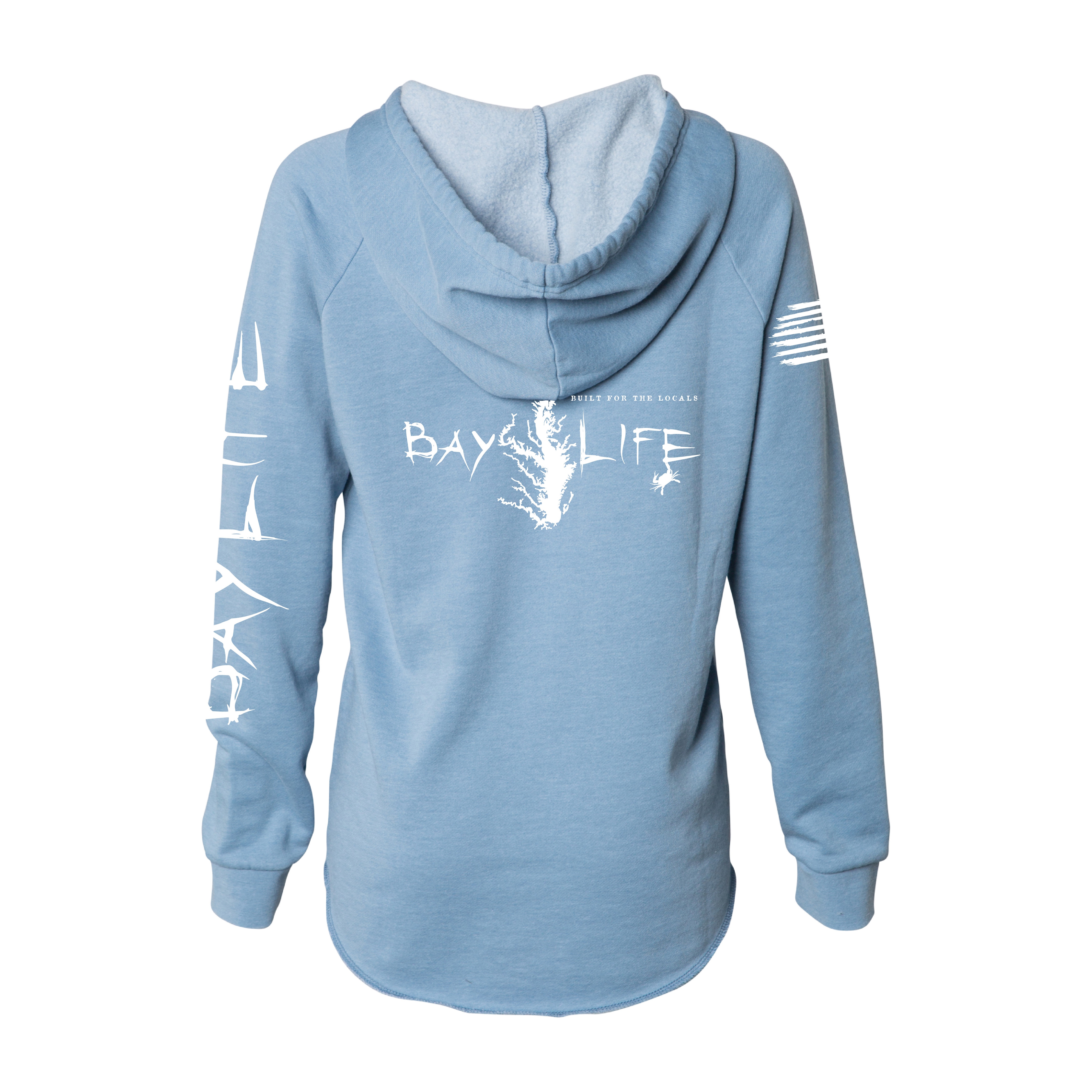 BAY WASHED LADIES PREMIUM FLEECE HOODIE