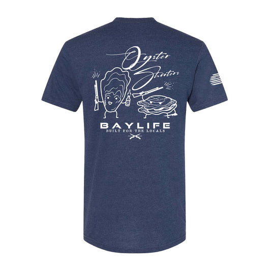 Oyster Shooters | Ultra Soft Comfy Tee | Navy Mist