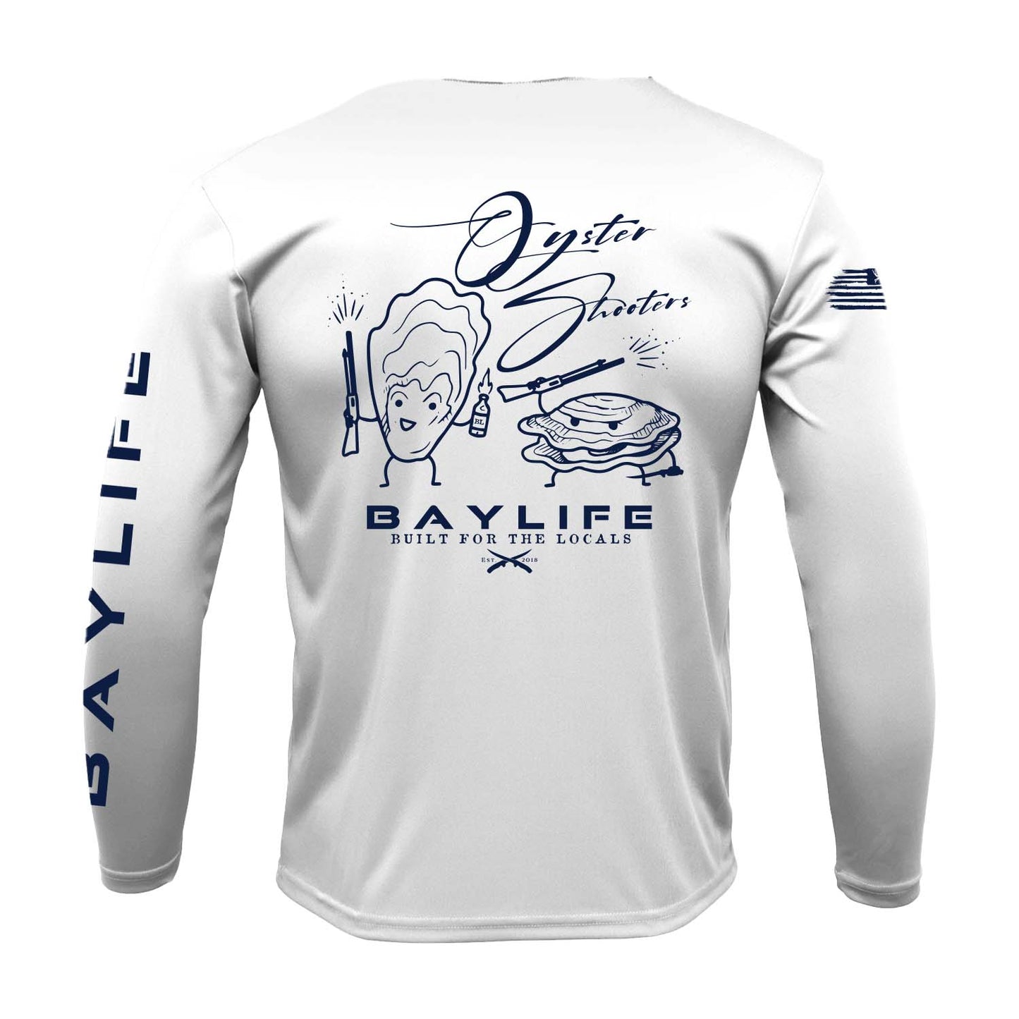 Oyster Shooters | UPF 50+ Performance Fishing Shirt | White