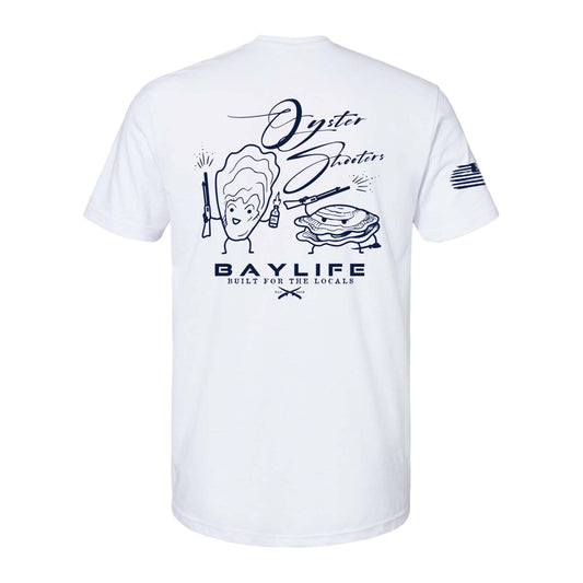 Oyster Shooters | Ultra Soft Comfy Tee | White