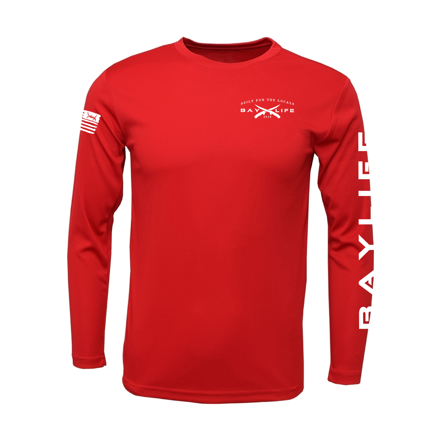 Maryland Locals | UPF 50+ Performance Fishing Shirt | Crimson Red