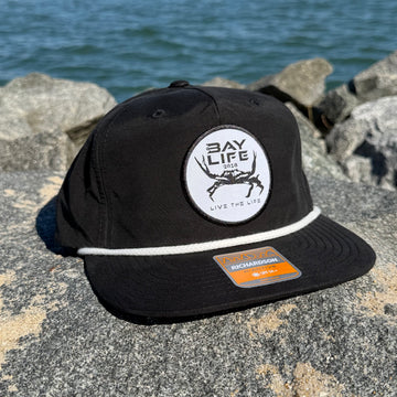 GRAMPS CRAB HAT | BLACK/WHITE ROPE