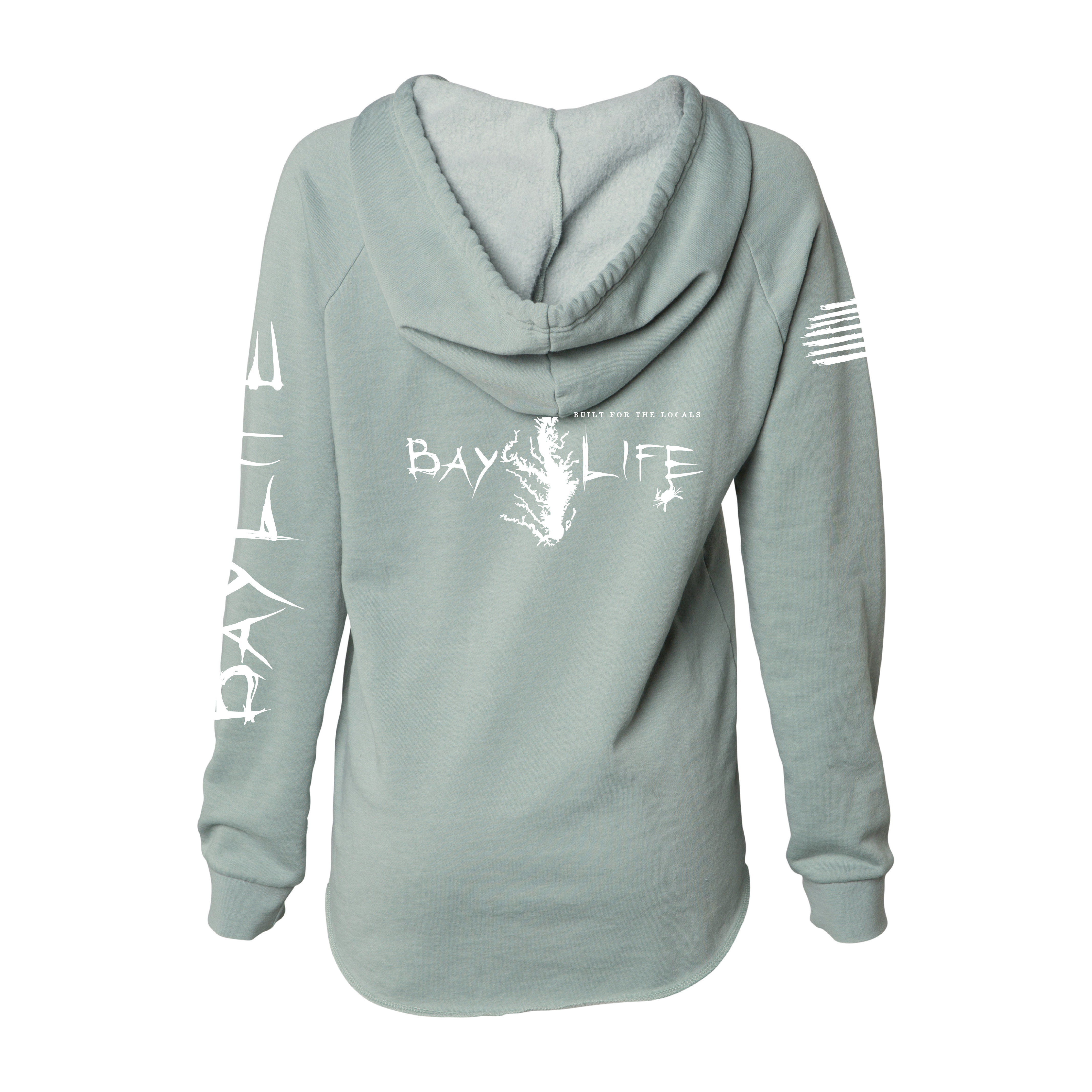 BAY WASHED LADIES PREMIUM FLEECE HOODIE