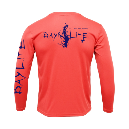 THE CHESAPEAKE PERFORMANCE FISHING LONG SLEEVE SHIRT | CORAL