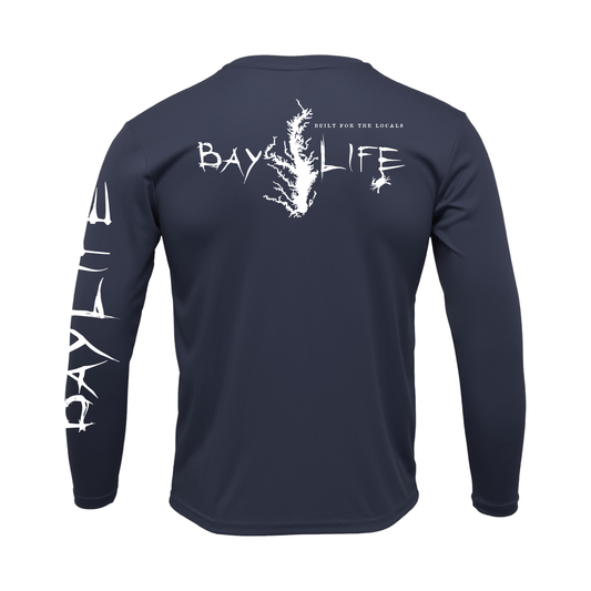 THE CHESAPEAKE PERFORMANCE FISHING LONG SLEEVE SHIRT | NAVY