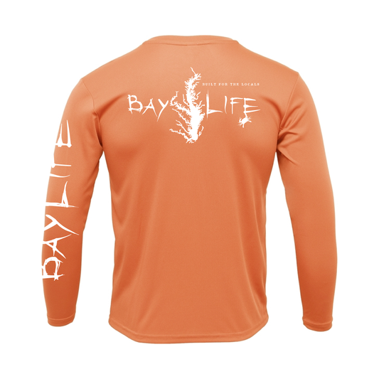 THE CHESAPEAKE PERFORMANCE FISHING LONG SLEEVE SHIRT | PEACH