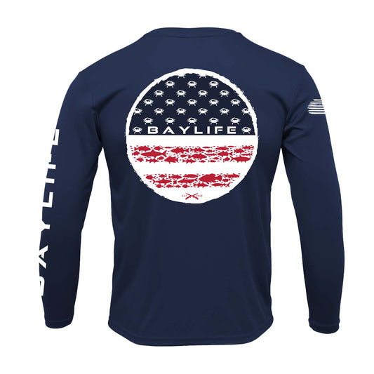 U.S. of Bay | UPF 50+ Performance Fishing Shirt | Navy