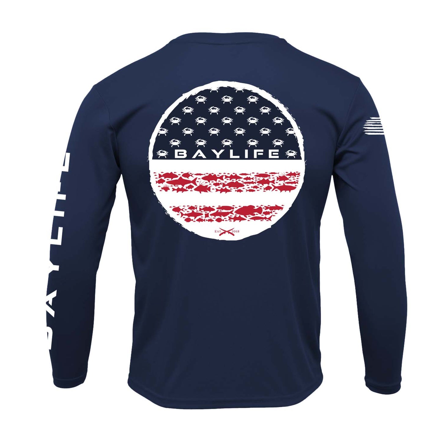 The U.S. of Bay Performance Long Sleeve T-Shirt | Navy