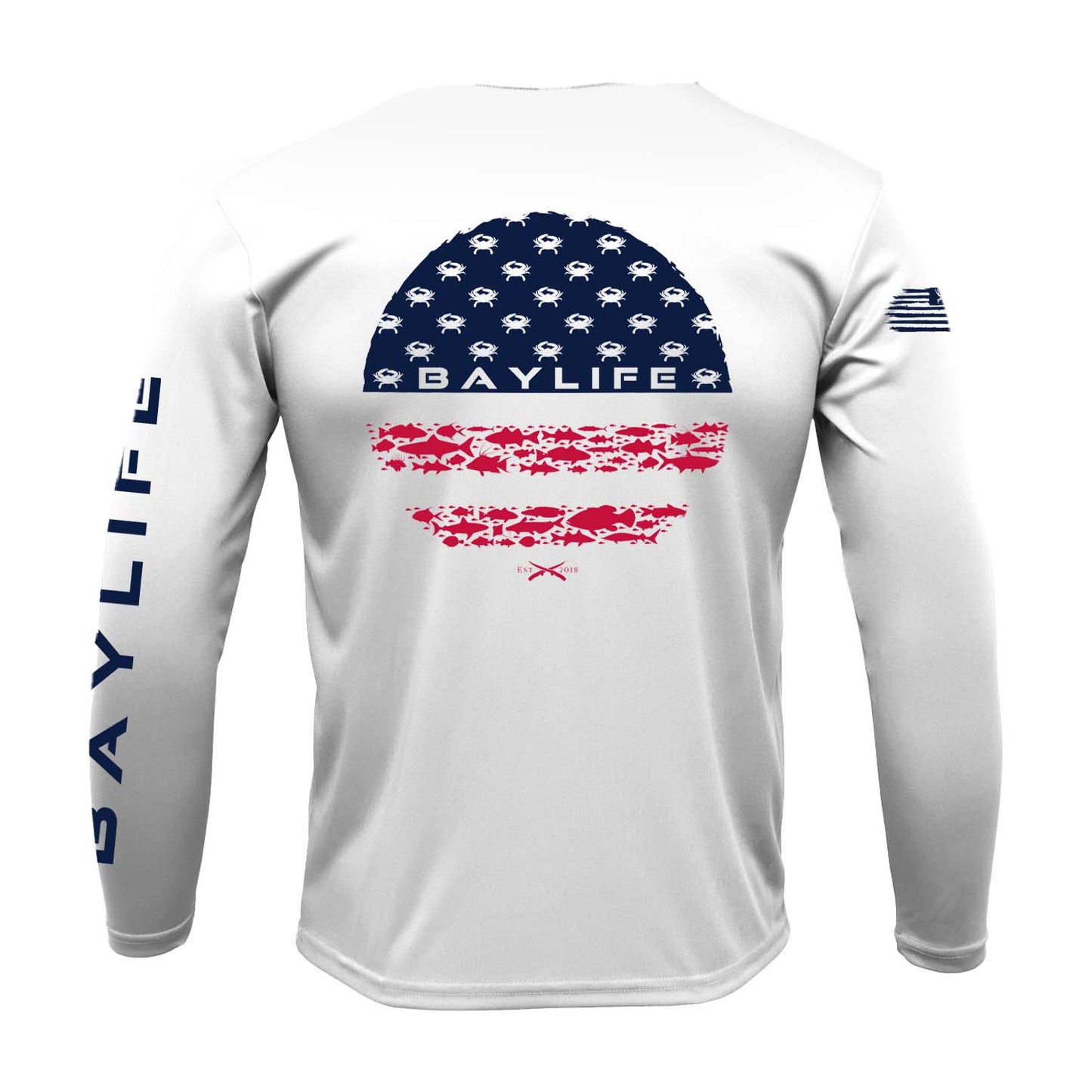 U.S. of Bay | UPF 50+ Performance Fishing Shirt | White