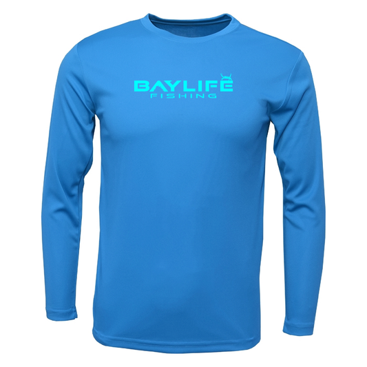 YOUTH PERFORMANCE FISHING LONG SLEEVE SHIRT | SKY BLUE