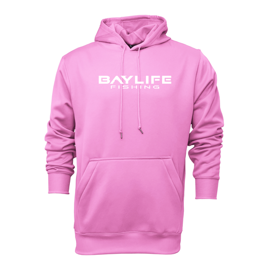 YOUTH BAY LIFE FISHING PERFORMANCE FLEECE HOODIE | LIGHT PINK
