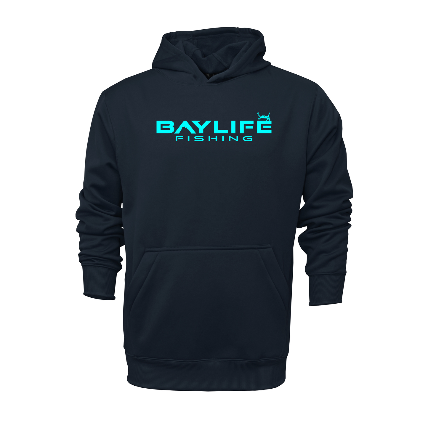 YOUTH BAY LIFE FISHING PERFORMANCE FLEECE HOODIE | NAVY