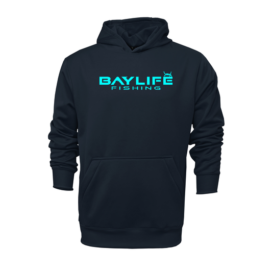 YOUTH BAY LIFE FISHING PERFORMANCE FLEECE HOODIE | NAVY