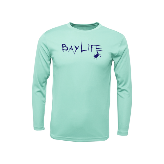 THE CHESAPEAKE YOUTH PERFORMANCE FISHING LONG SLEEVE SHIRT | SEAFOAM