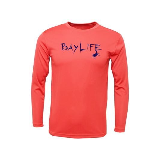 THE CHESAPEAKE YOUTH PERFORMANCE FISHING LONG SLEEVE | CORAL