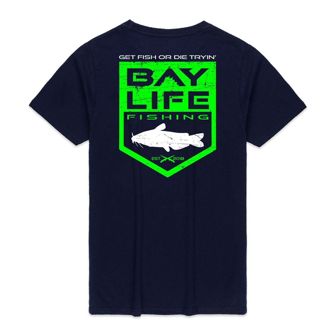 GET FISH OR DIE TRYIN' CATFISH PREMIUM SHORT SLEEVE SHIRT