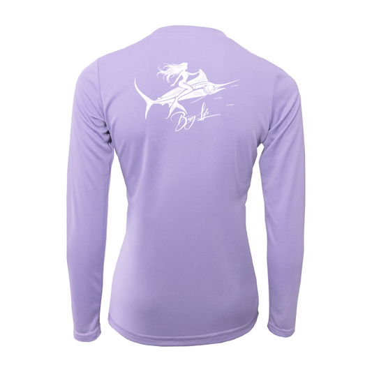 MARLIN MAIDEN LADIES PERFORMANCE FISHING LONG SLEEVE SHIRT | LILAC