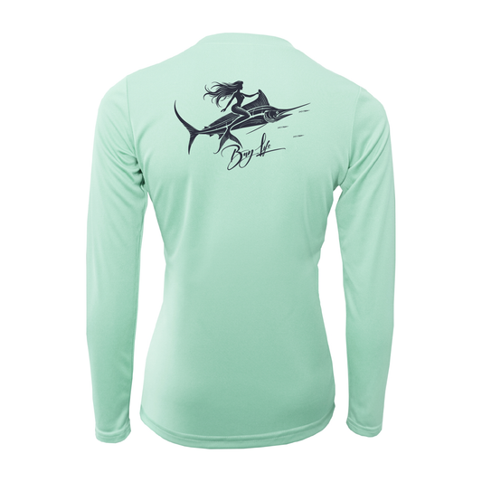 MARLIN MAIDEN LADIES PERFORMANCE FISHING LONG SLEEVE SHIRT | SEAFOAM