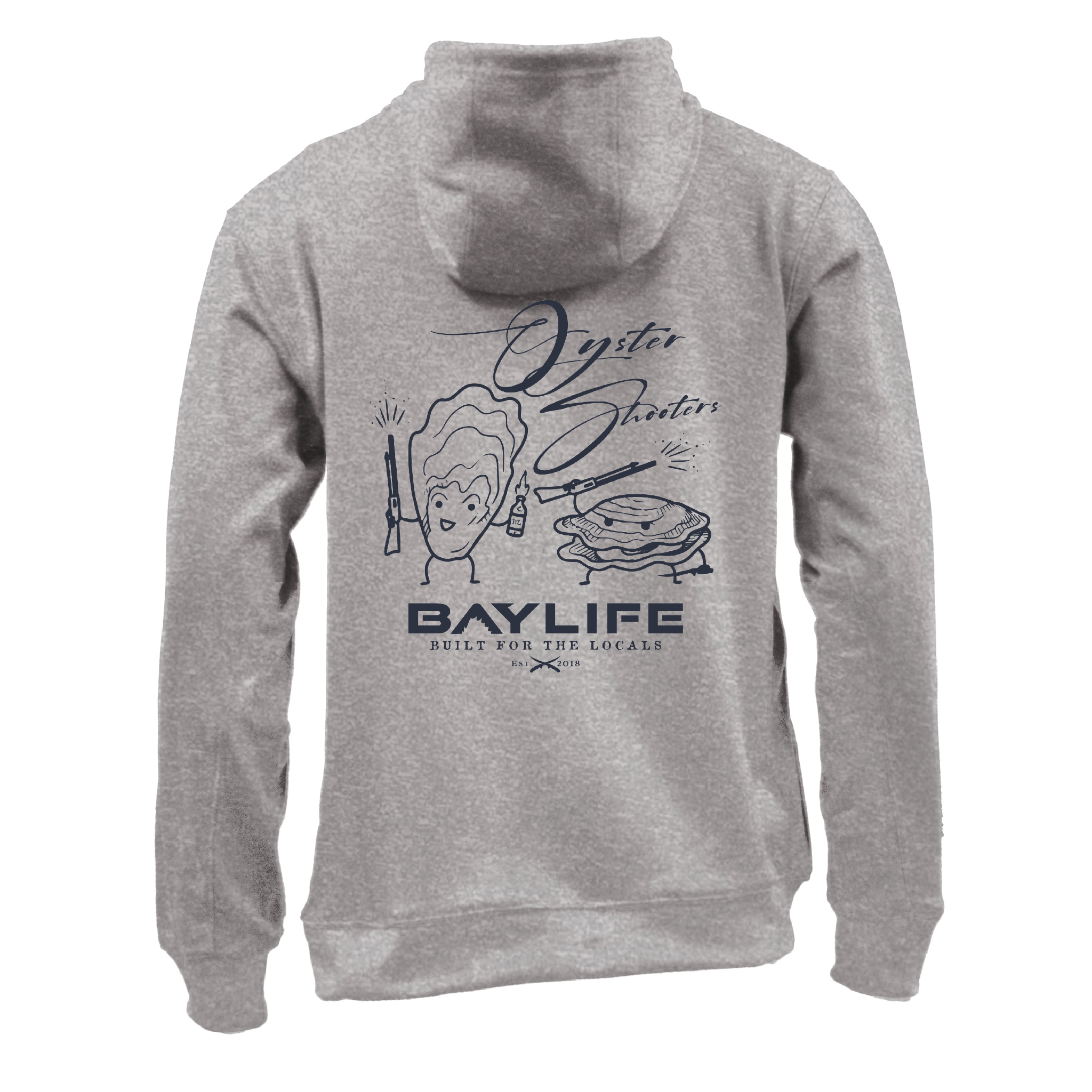 OYSTER SHOOTERS PERFORMANCE FLEECE HOODIE | HEATHER GREY