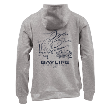 OYSTER SHOOTERS PERFORMANCE FLEECE HOODIE | HEATHER GREY