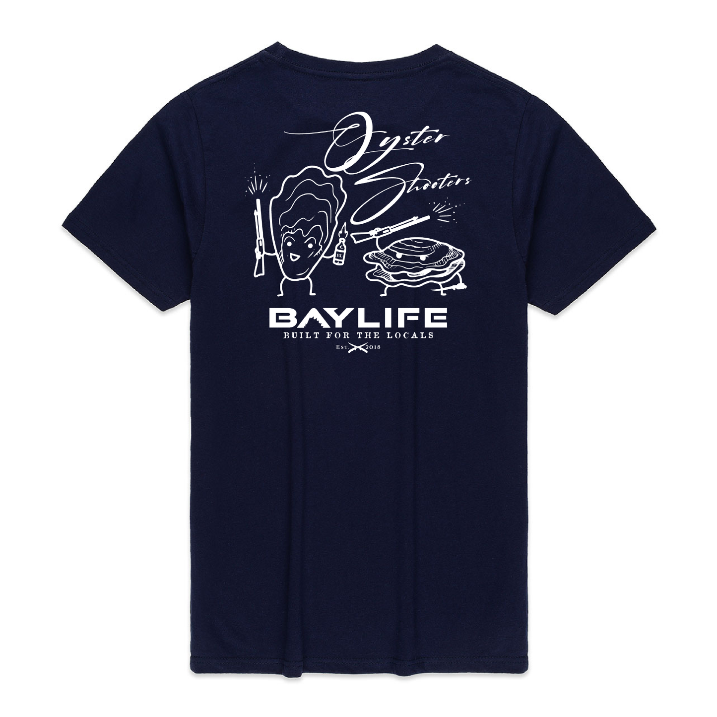 OYSTER SHOOTERS PREMIUM SHORT SLEEVE SHIRT | NAVY