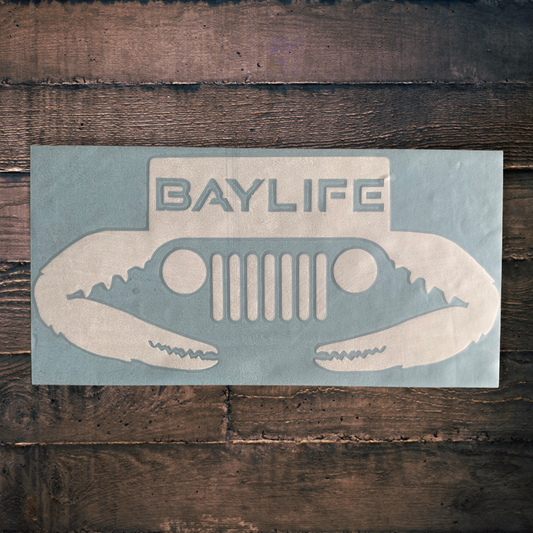 Bay Life Decal | Crab Jeep